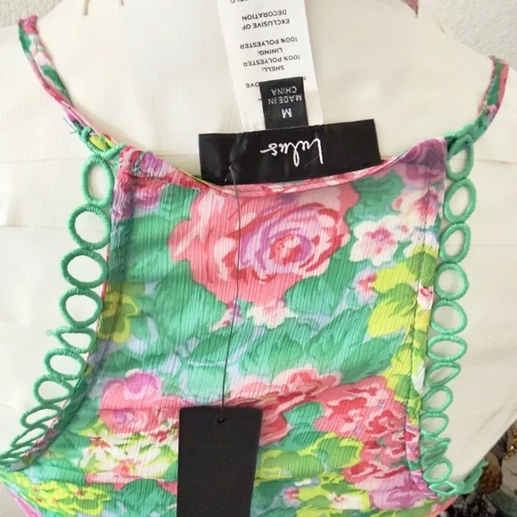 Lulu's NWT Boquet ,Girl, Hey Green Floral Two Piece size S and M *see below - Picture 3 of 6
